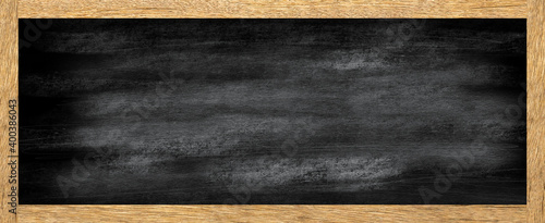 vintage chalk board texture with old vintage wooden frame.use for work about design,decorate