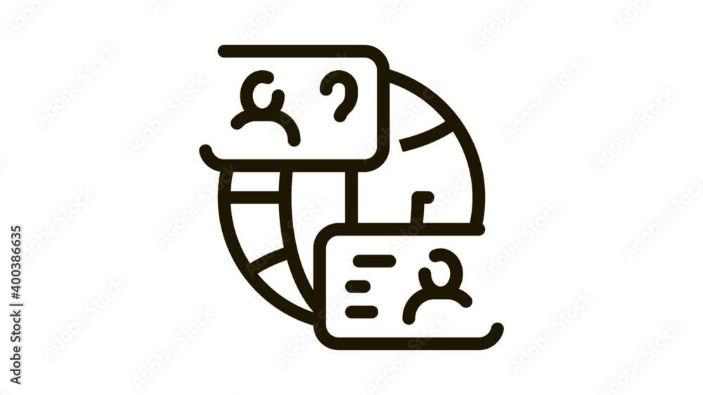 World Aid Forum Icon Animation. black World Aid Forum animated icon on white background World Aid Forum Icon Animation. black World Aid Forum animated icon on white background
