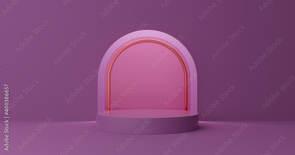 3D rendering of a Mock up podium for product presentation, abstract minimal concept, Showcase, geometric background, Product Presentation, can be used for commercial advertising