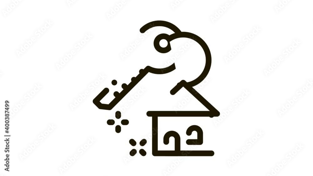 Winning House Icon Animation. black Winning House animated icon on white background Winning House Icon Animation. black Winning House animated icon on white background