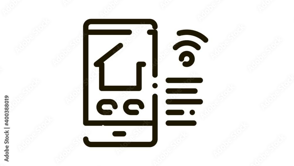 Phone and Internet Icon Animation. black Phone and Internet animated icon on white background Phone and Internet Icon Animation. black Phone and Internet animated icon on white background