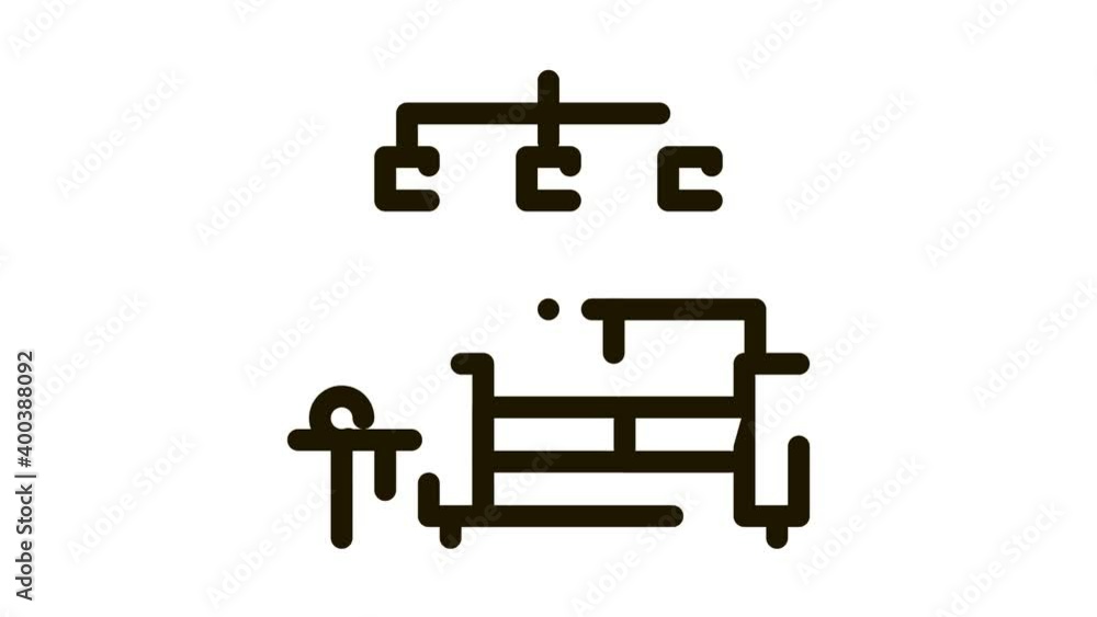 Living Room Icon Animation. black Living Room animated icon on white background Living Room Icon Animation. black Living Room animated icon on white background