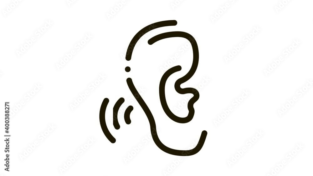 Hears Sound Icon Animation. black Hears Sound animated icon on white background Hears Sound Icon Animation. black Hears Sound animated icon on white background
