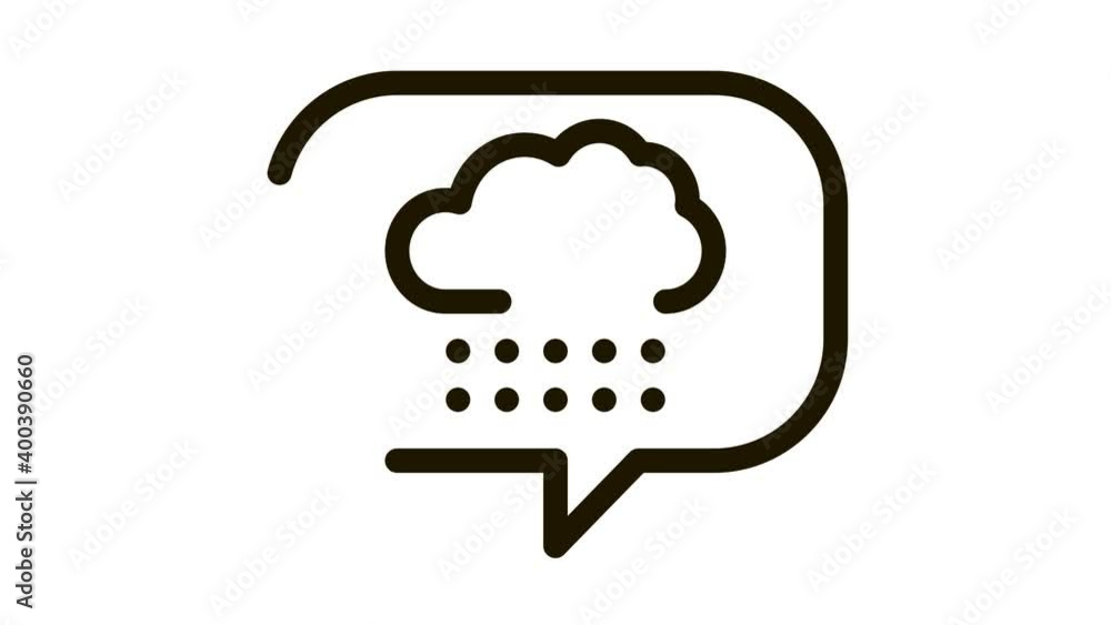 Rain Cloud Frame Icon Animation. black Rain Cloud Frame animated icon on white background Rain Cloud Frame Icon Animation. black Rain Cloud Frame animated icon on white background