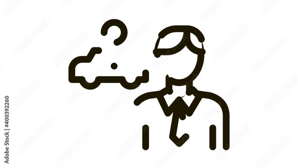 Buyer Chooses Car Icon Animation. black Buyer Chooses Car animated icon on white background Buyer Chooses Car Icon Animation. black Buyer Chooses Car animated icon on white background