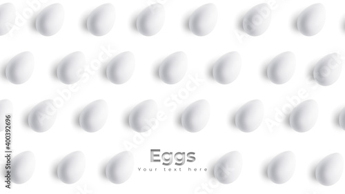 Chicken eggs on a white background. High quality photo