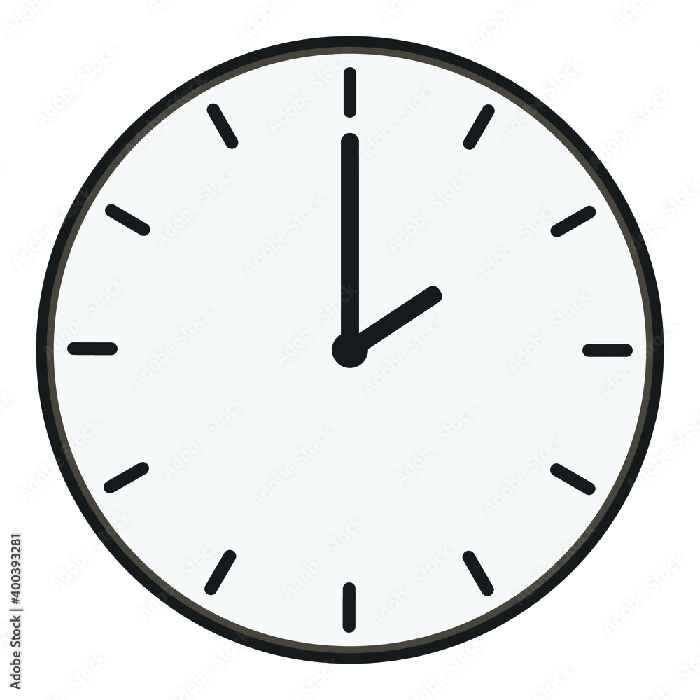 vector clock isolated on white background vector clock isolated on white background