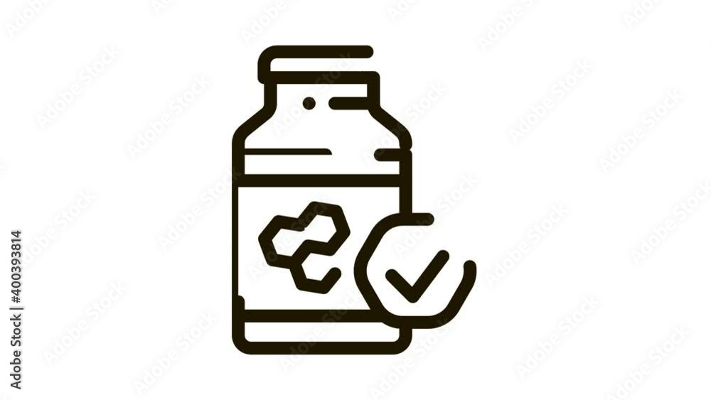 Honey Bottle Icon Animation. black Honey Bottle animated icon on white background Honey Bottle Icon Animation. black Honey Bottle animated icon on white background