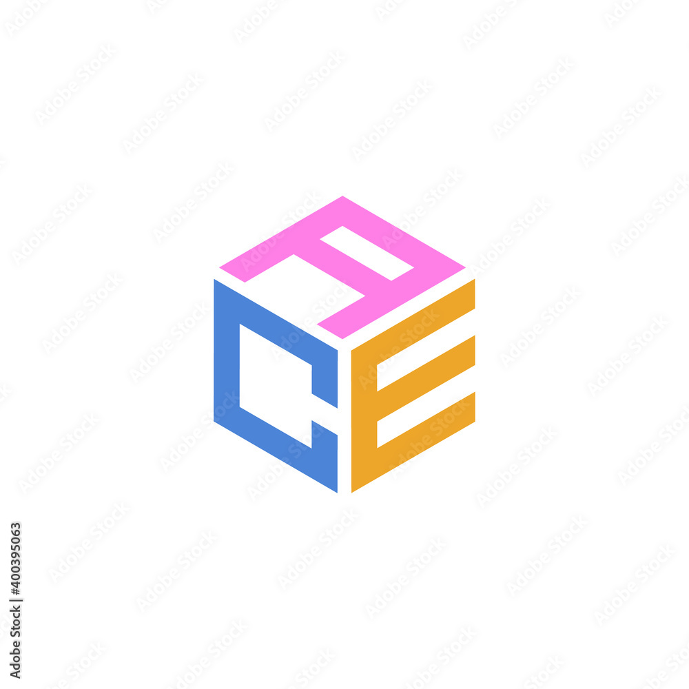 Fototapeta premium Hexagon logo with ACE letters