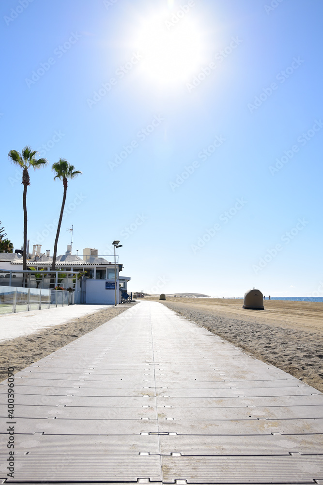 Promenade am Strand in Meloneras