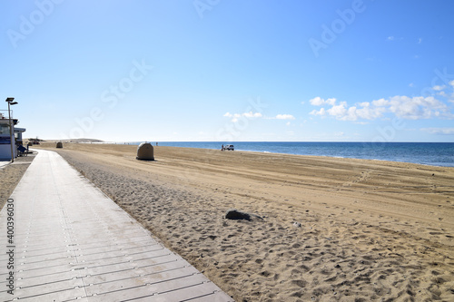 Weg am Sandstrand in Meloneras