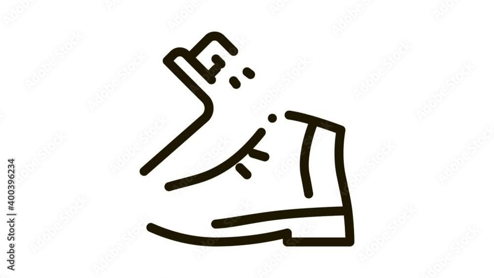 Spray Paint Shoe Icon Animation. black Spray Paint Shoe animated icon on white background Spray Paint Shoe Icon Animation. black Spray Paint Shoe animated icon on white background