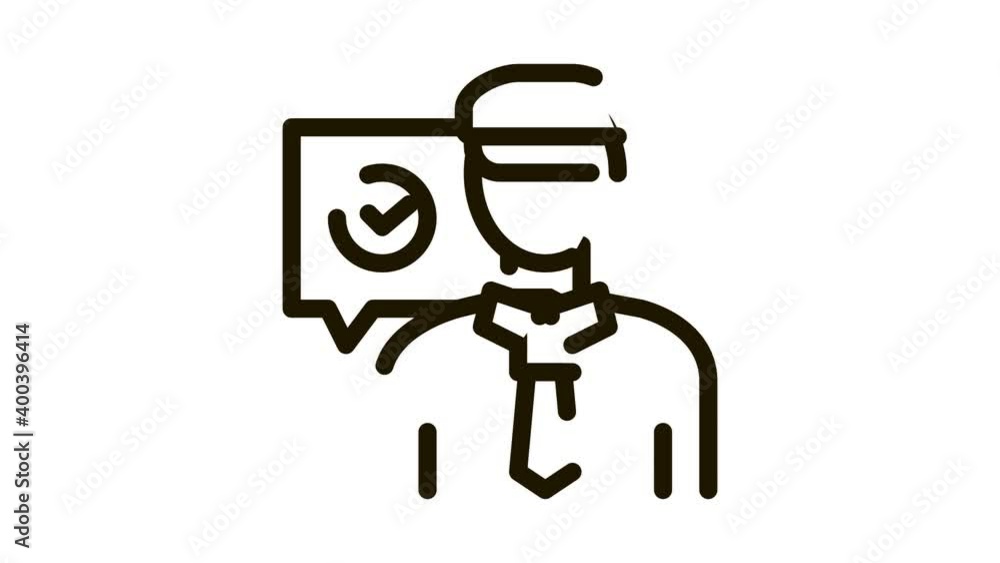 Policeman Access Icon Animation. black Policeman Access animated icon on white background Policeman Access Icon Animation. black Policeman Access animated icon on white background