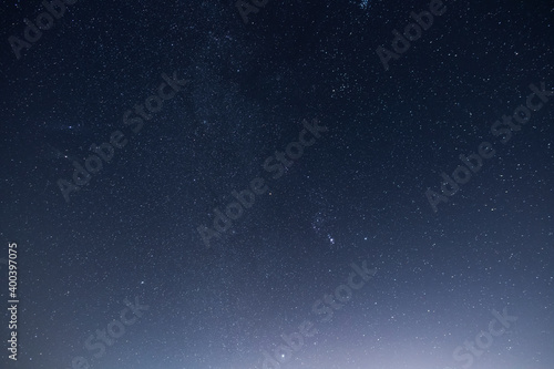Beautiful starry sky. Night photography, astronomical background.