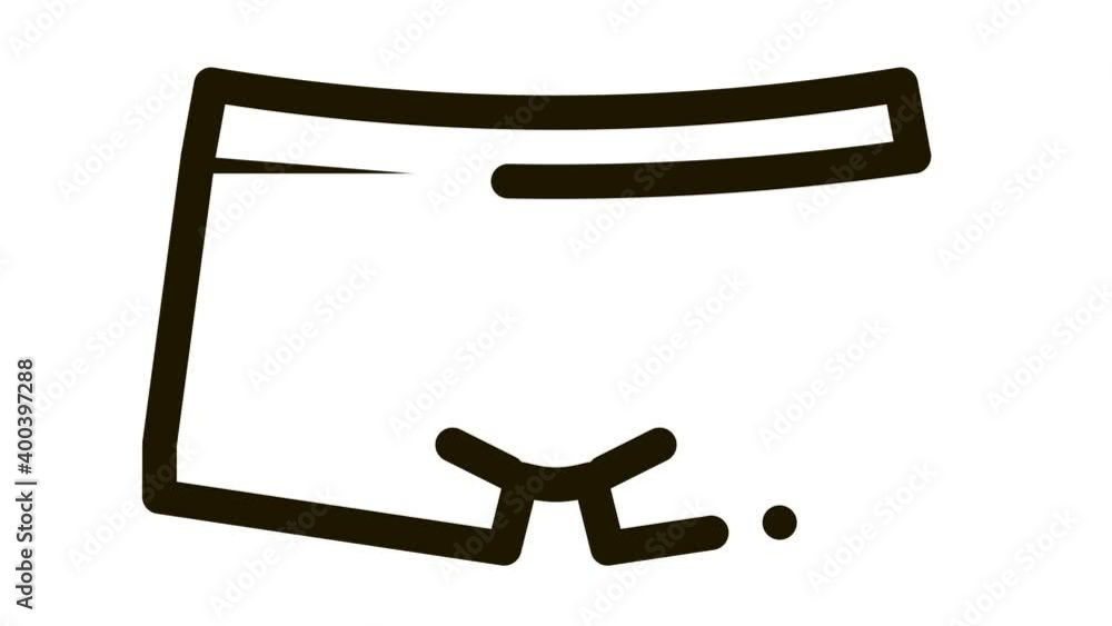 Sportive Pants Icon Animation. black Sportive Pants animated icon on white background Sportive Pants Icon Animation. black Sportive Pants animated icon on white background