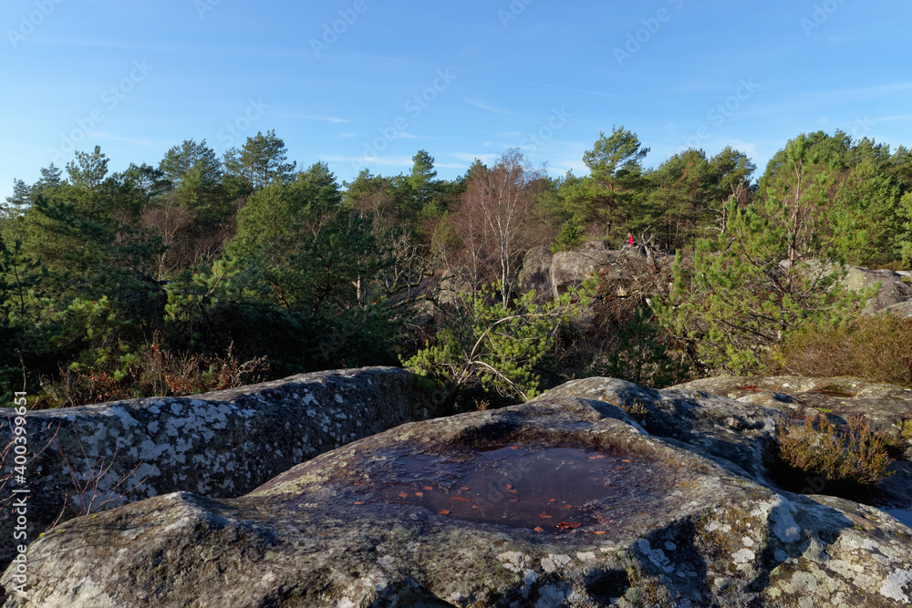Gorges of Franchard in Fontainebleau forest Gorges of Franchard in Fontainebleau forest