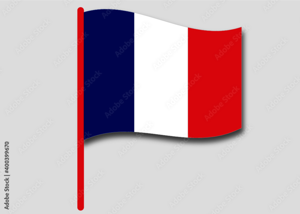 CMYK National France flag vector. Blue, white and red Flag. Paris, Europe. European country. Simple france flag isolated. Flag vector. Windy weather CMYK National France flag vector. Blue, white and red Flag. Paris, Europe. European country. Simple france flag isolated. Flag vector. Windy weather