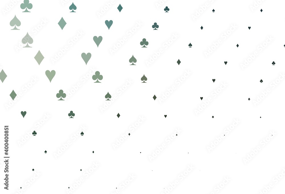 Light Green vector background with cards signs. Light Green vector background with cards signs.