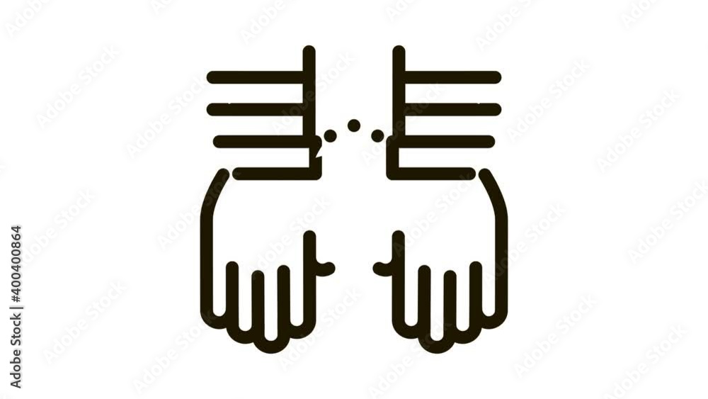 Criminal Hands In Irons Icon Animation. black Criminal Hands In Irons animated icon on white background Criminal Hands In Irons Icon Animation. black Criminal Hands In Irons animated icon on white background
