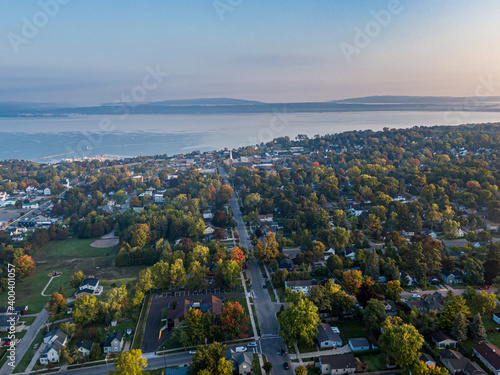 Aerial view of Petoskey from Howard Street