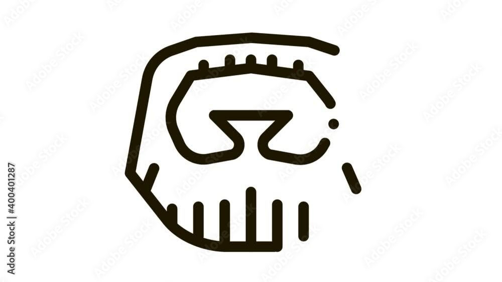 Short Beard Mustache Icon Animation. black Short Beard Mustache animated icon on white background Short Beard Mustache Icon Animation. black Short Beard Mustache animated icon on white background