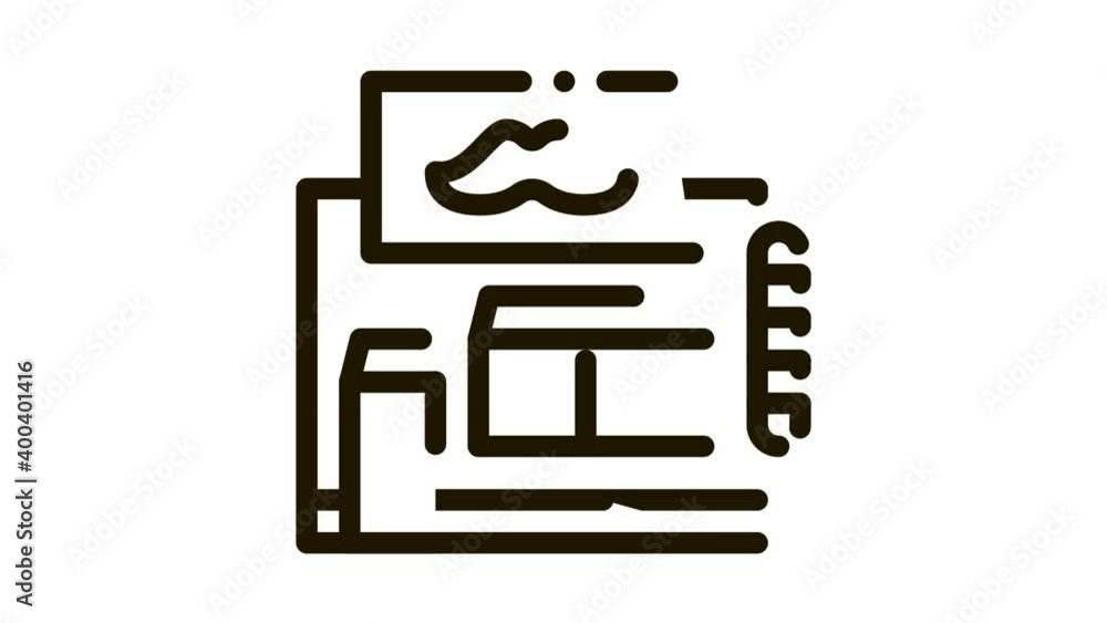 Barber Shop Building Icon Animation. black Barber Shop Building animated icon on white background Barber Shop Building Icon Animation. black Barber Shop Building animated icon on white background