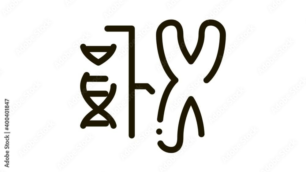 Chromosome And Molecule Icon Animation. black Chromosome And Molecule animated icon on white background Chromosome And Molecule Icon Animation. black Chromosome And Molecule animated icon on white background
