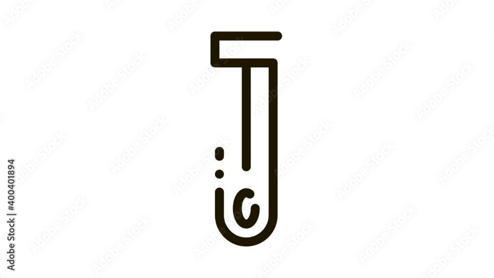 Flask With Cotton Swab Icon Animation. black Flask With Cotton Swab animated icon on white background Flask With Cotton Swab Icon Animation. black Flask With Cotton Swab animated icon on white background