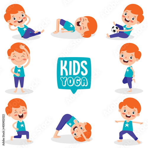 Funny Kid In Yoga Pose