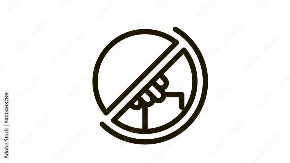 Shoplifting Prohibition Icon Animation. black Shoplifting Prohibition animated icon on white background Shoplifting Prohibition Icon Animation. black Shoplifting Prohibition animated icon on white background