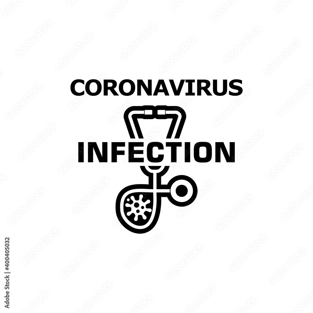 Corona virus infection icon isolated on white background Corona virus infection icon isolated on white background