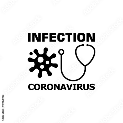 Corona virus infection icon isolated on white background