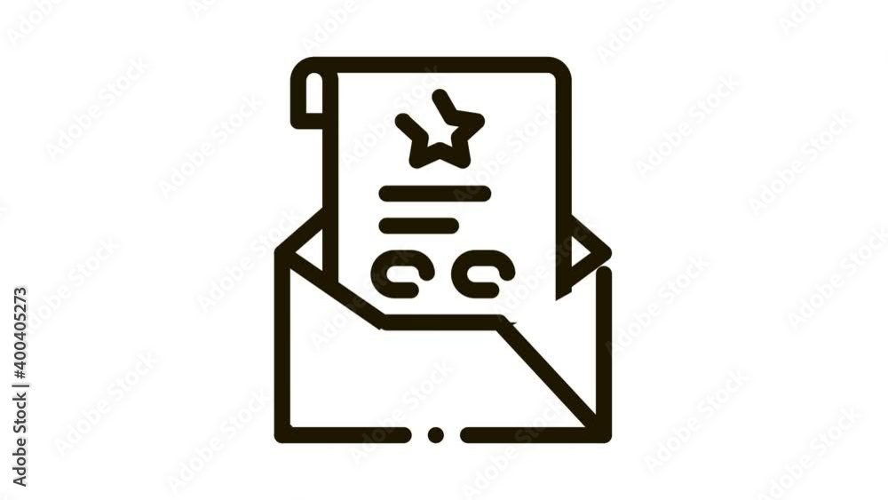 Bonus Sheet Letter Icon Animation. black Bonus Sheet Letter animated icon on white background Bonus Sheet Letter Icon Animation. black Bonus Sheet Letter animated icon on white background