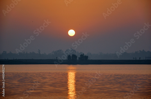 Morning sunrise in Sunderbans delta  West Bengal