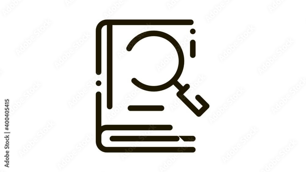 Book Search Study Icon Animation. black Book Search Study animated icon on white background Book Search Study Icon Animation. black Book Search Study animated icon on white background