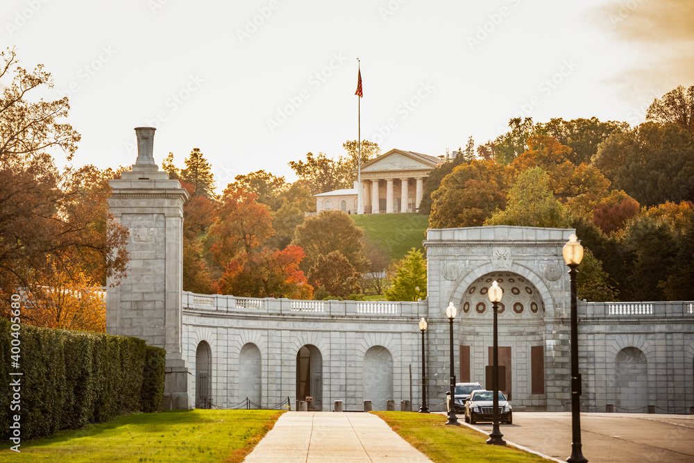 Arlington House on top of the hill overlooking the Military Women's