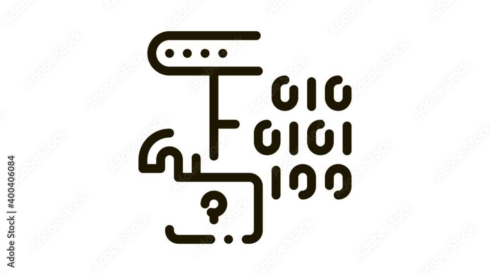 Hacking Binary Code Icon Animation. black Hacking Binary Code animated icon on white background Hacking Binary Code Icon Animation. black Hacking Binary Code animated icon on white background