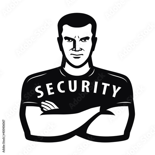 Security guard symbol. Protection concept vector illustration