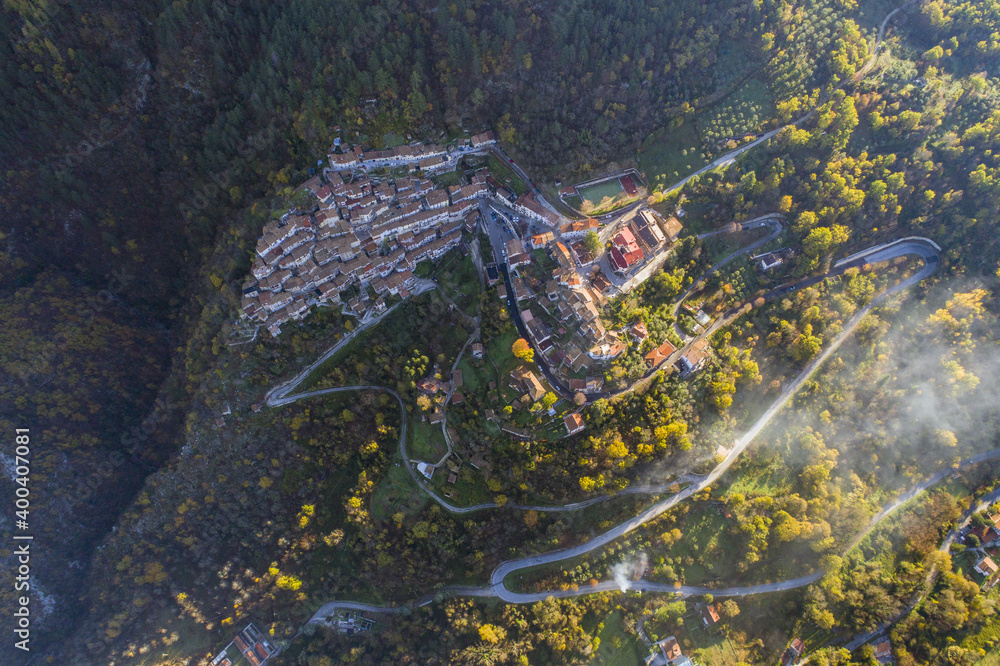 Aerial view of the jumping lake in Rieti, Italy Aerial view of the jumping lake in Rieti, Italy