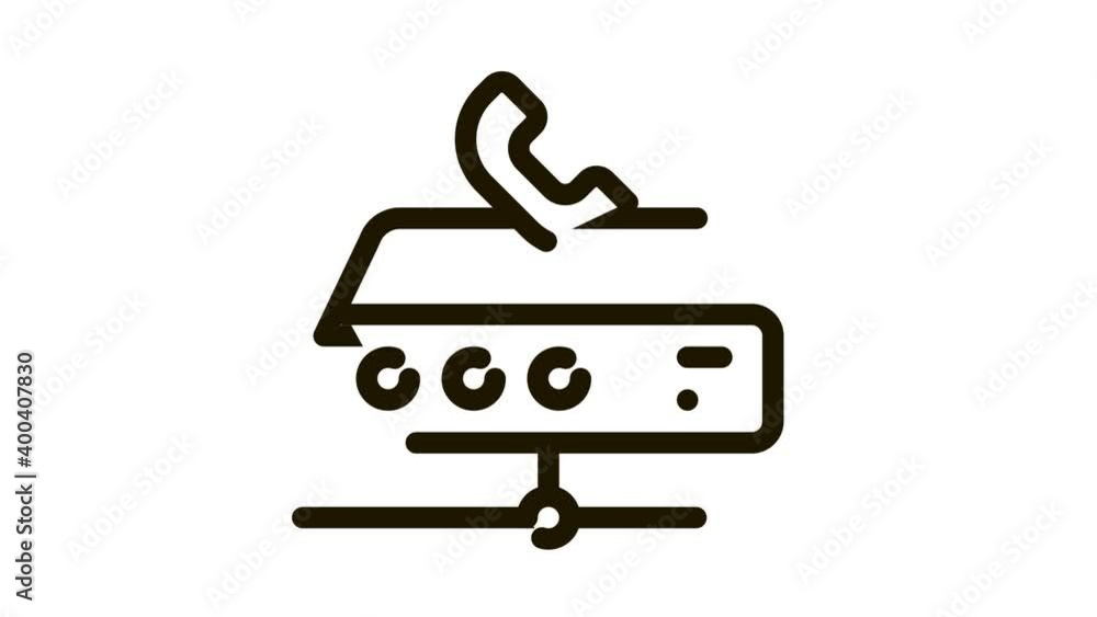 Digital Telecommunications Icon Animation. black Digital Telecommunications animated icon on white background Digital Telecommunications Icon Animation. black Digital Telecommunications animated icon on white background