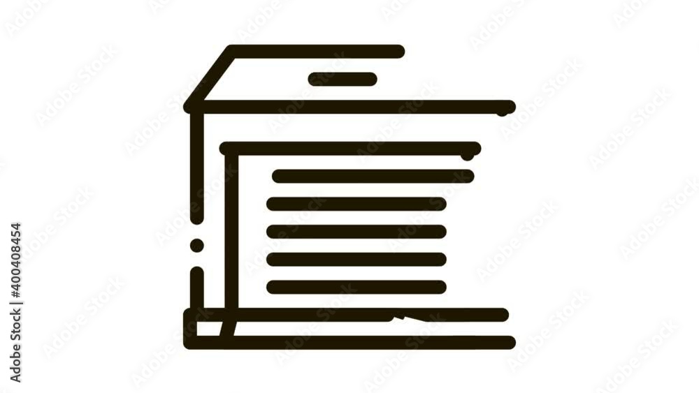 Garage Icon Animation. black Garage animated icon on white background Garage Icon Animation. black Garage animated icon on white background