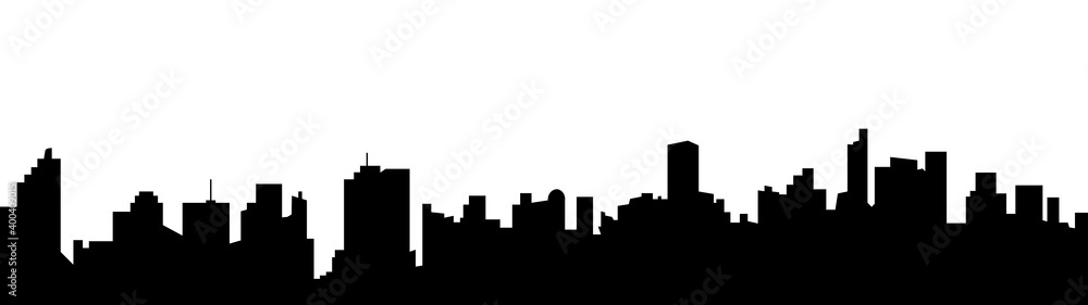 City landscape  silhouette.  Skyline vector ilustration.
