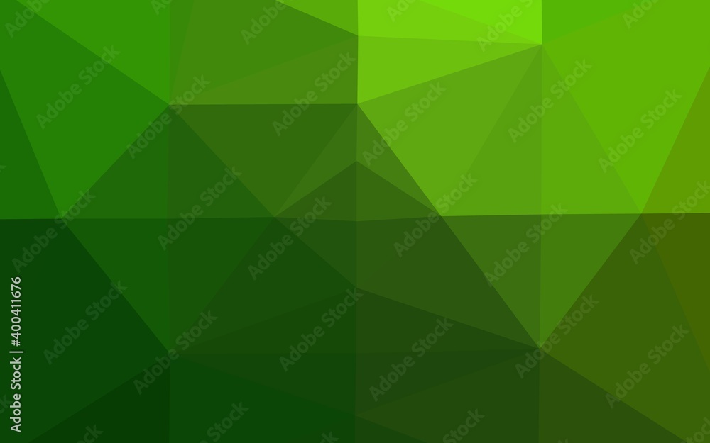 Obraz premium Light Green vector blurry triangle pattern.