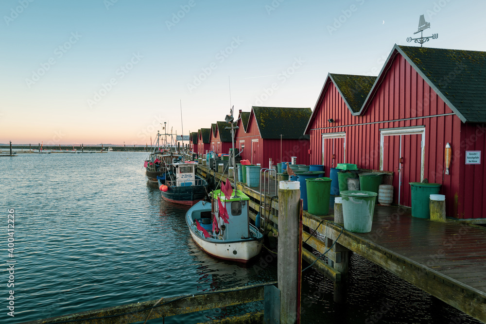 the small fishing port of Boltenhagen at the Baltic Sea