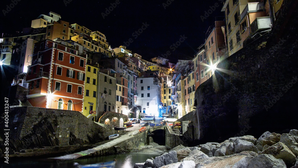 Colorful village, Riomaggiore, Cinque Terre, Italy