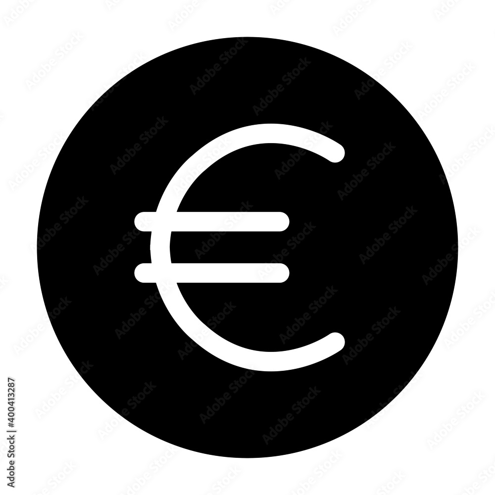 Euro icon in a circle Euro icon in a circle