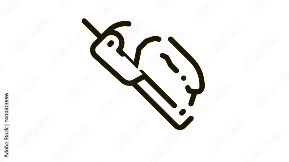 Alpinism Rope Movement Mechanism Tool animated black icon on white background Alpinism Rope Movement Mechanism Tool animated black icon on white background