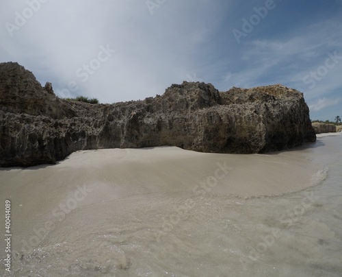 Varadero sand beach and rocks