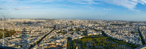 Extra wide aerial view of Paris © Alessio
