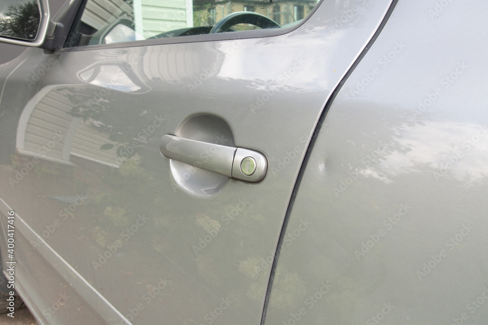 car door handle,  metal lock